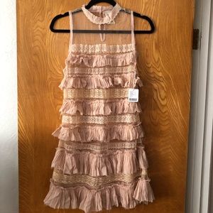 Free People ruffle tiered dress XS